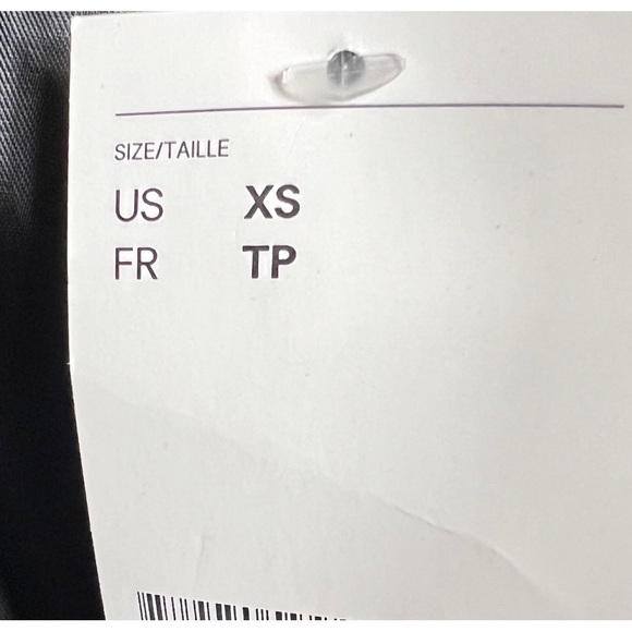 H&M Wool Blend Faux Shearling Double Breasted Coat Jacket Black Plaid XS NWT - Picture 8 of 9